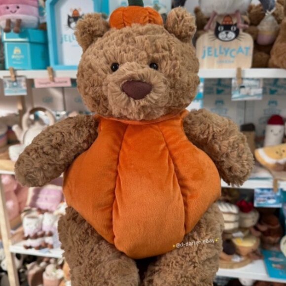 Jellycat Barthlomew Bear Custome Pumpkin Cute Limited Edition BNWT and Dust Bag - Picture 1 of 7